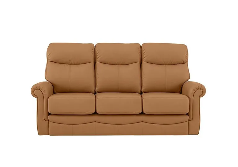 Avon Small 3 Seater Leather Sofa - Cambridge Tan