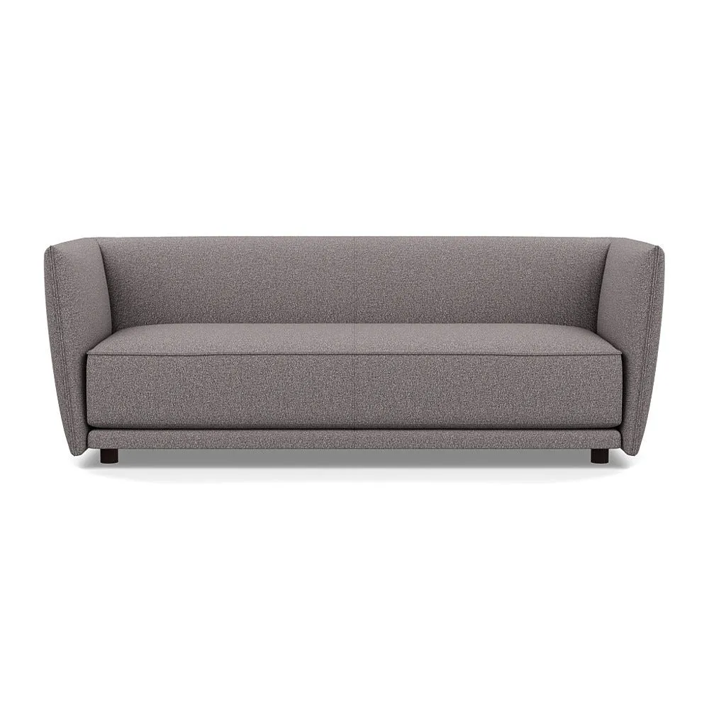 Heal's Valley 3 Seater Sofa Loop Boucle Granite Walnut Stain Feet 1