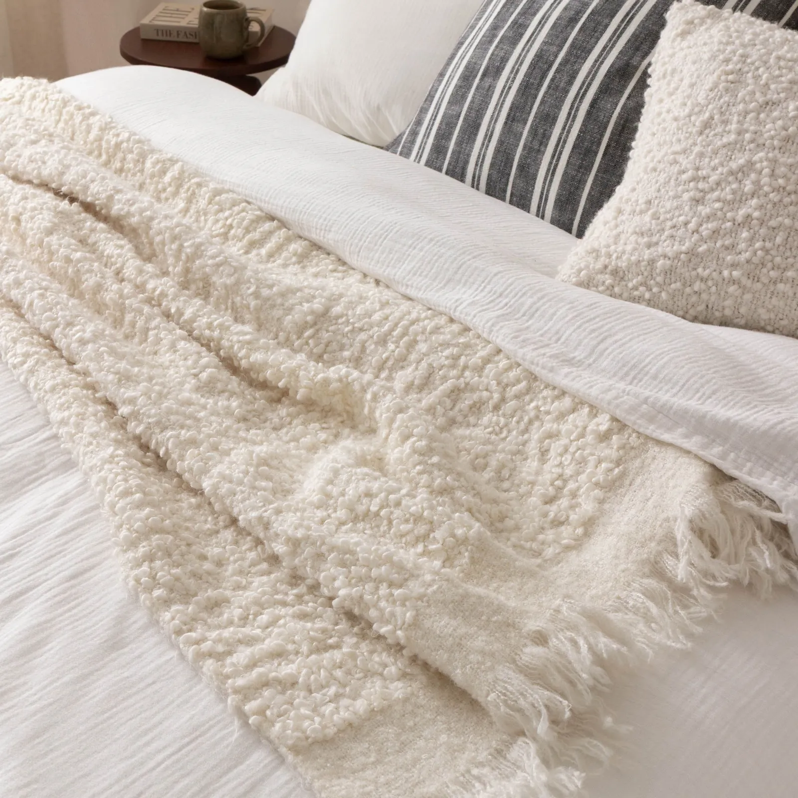 Yard Ulsmere Boucle Cushion in Ecru 5