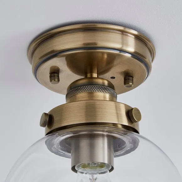 Broden Gold Bathroom Flush Ceiling Light 3