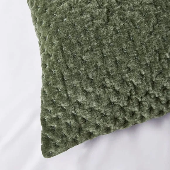 Dorma Genevieve Green Continental Square Pillowcase 2