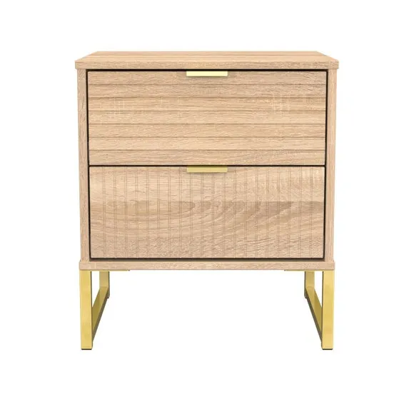 Harborne 2 Drawer Bedside Table 2