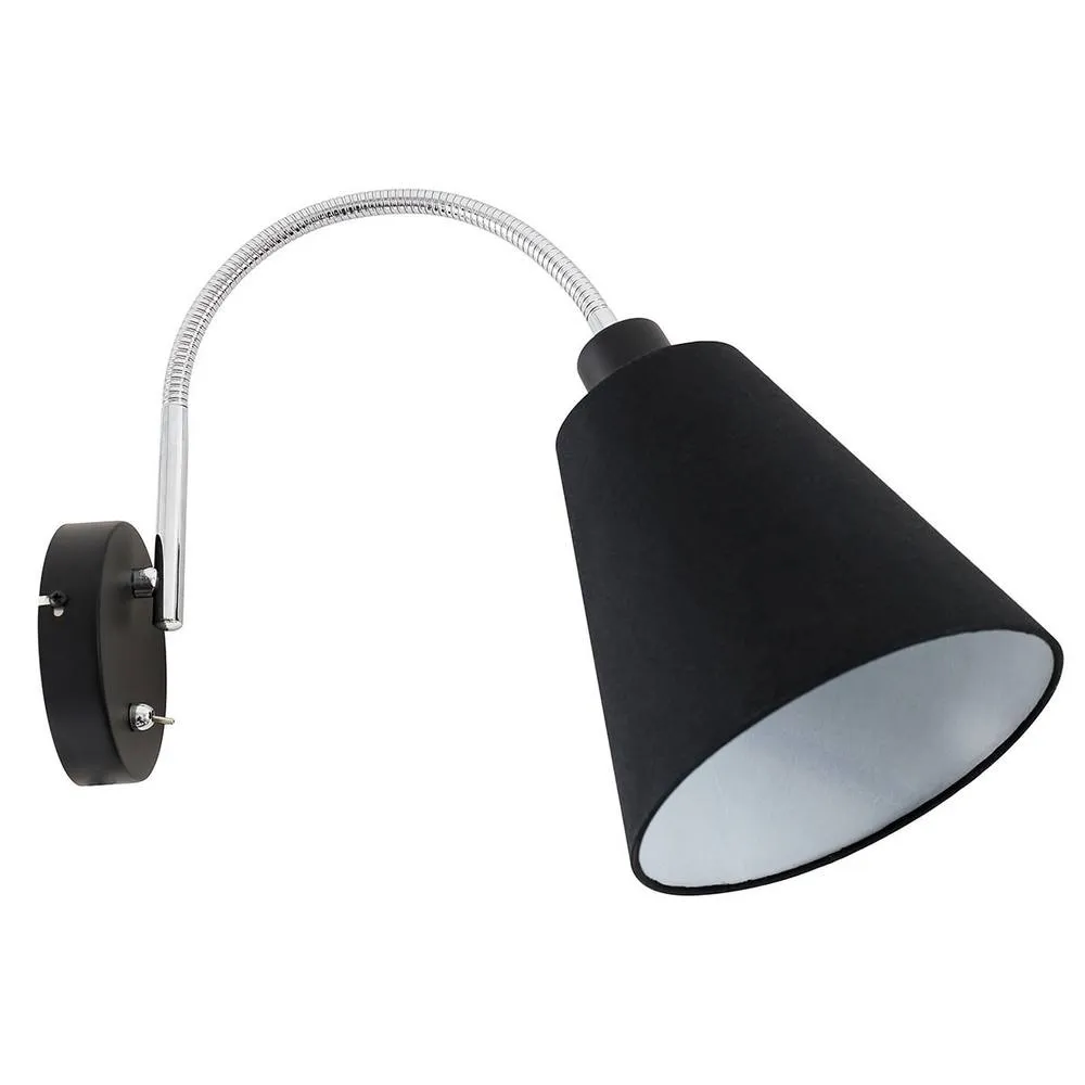 Netlighting Tonia Modern Reading Light E27 in Black
