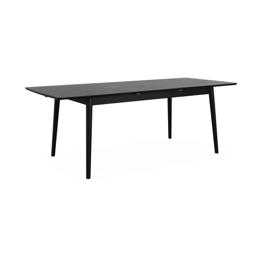 sweeek 6 to 8-seater extendable rectangular dining table in Black 2