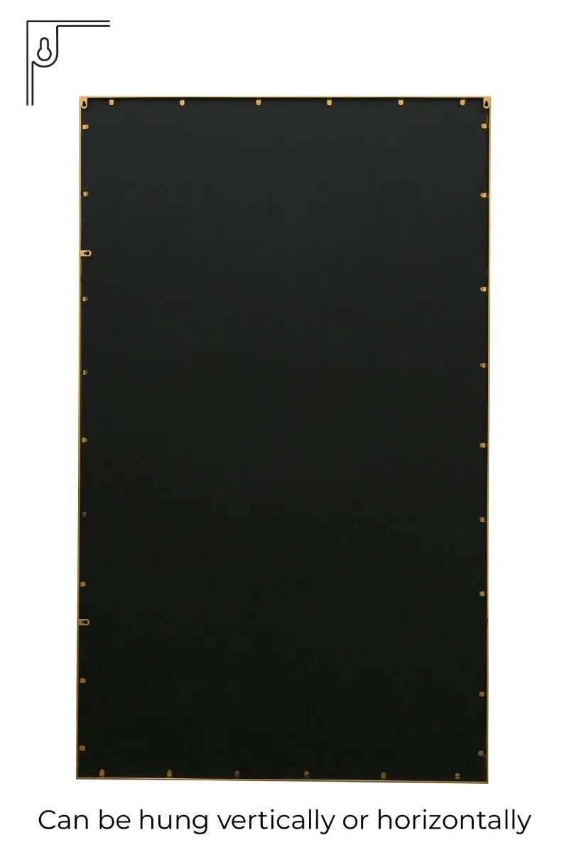 MirrorOutlet Gold Contemporary Wall & Leaner Mirror 79" X 47" (200 x 120CM) 5