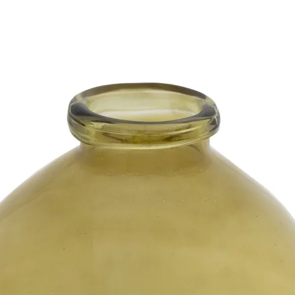 Crossland Grove Grasse Handblown Glass Vase Olive 390Mm, Green 4