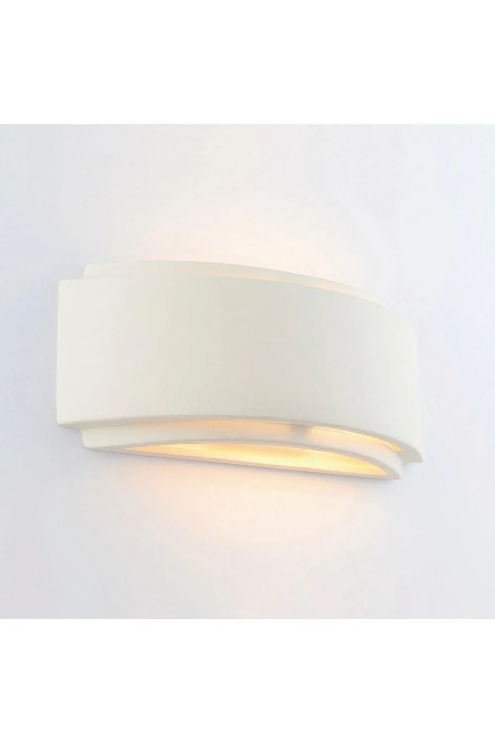 Netlighting Gianna Wall Unglazed Ceramic & Gloss White Paint 1 Light Dimmable IP20 E14 2