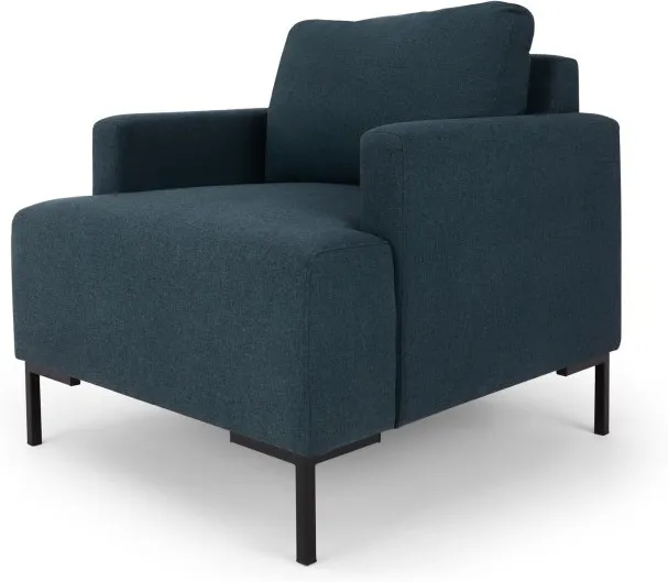 MADE Essentials Oskar Armchair, Aegean Blue