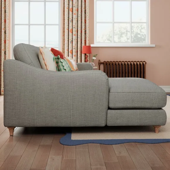 Hattie Slub Faux Linen Corner Chaise 3