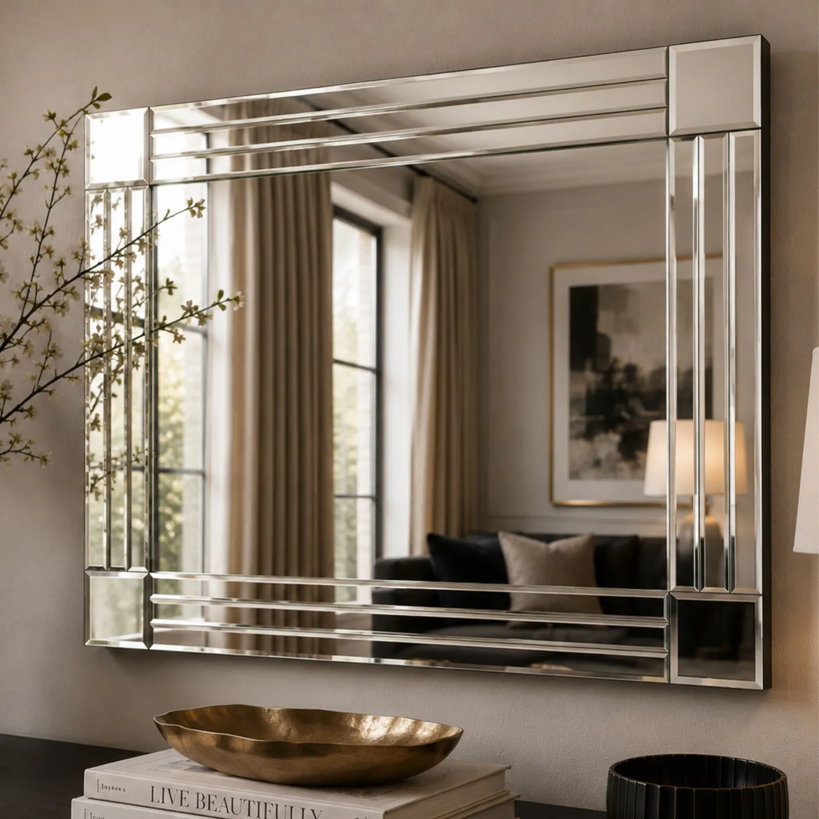Yearn Mirrors Triple Edge Mirror Bevelled 120x80cm in Clear 2