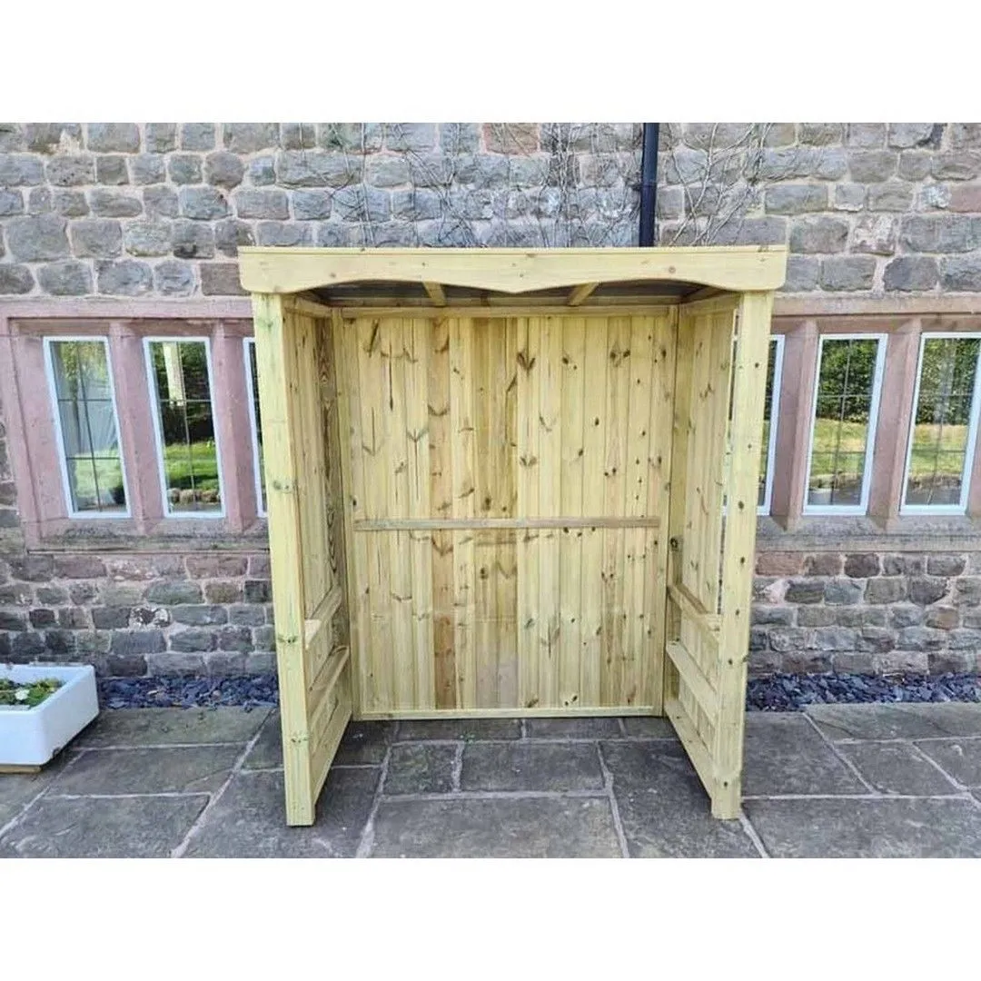 Churnet Valley Garden Furniture Ltd Large Poly Smoking Vaping Outdoor Shelter - Min. Assembly Required in Brown 2
