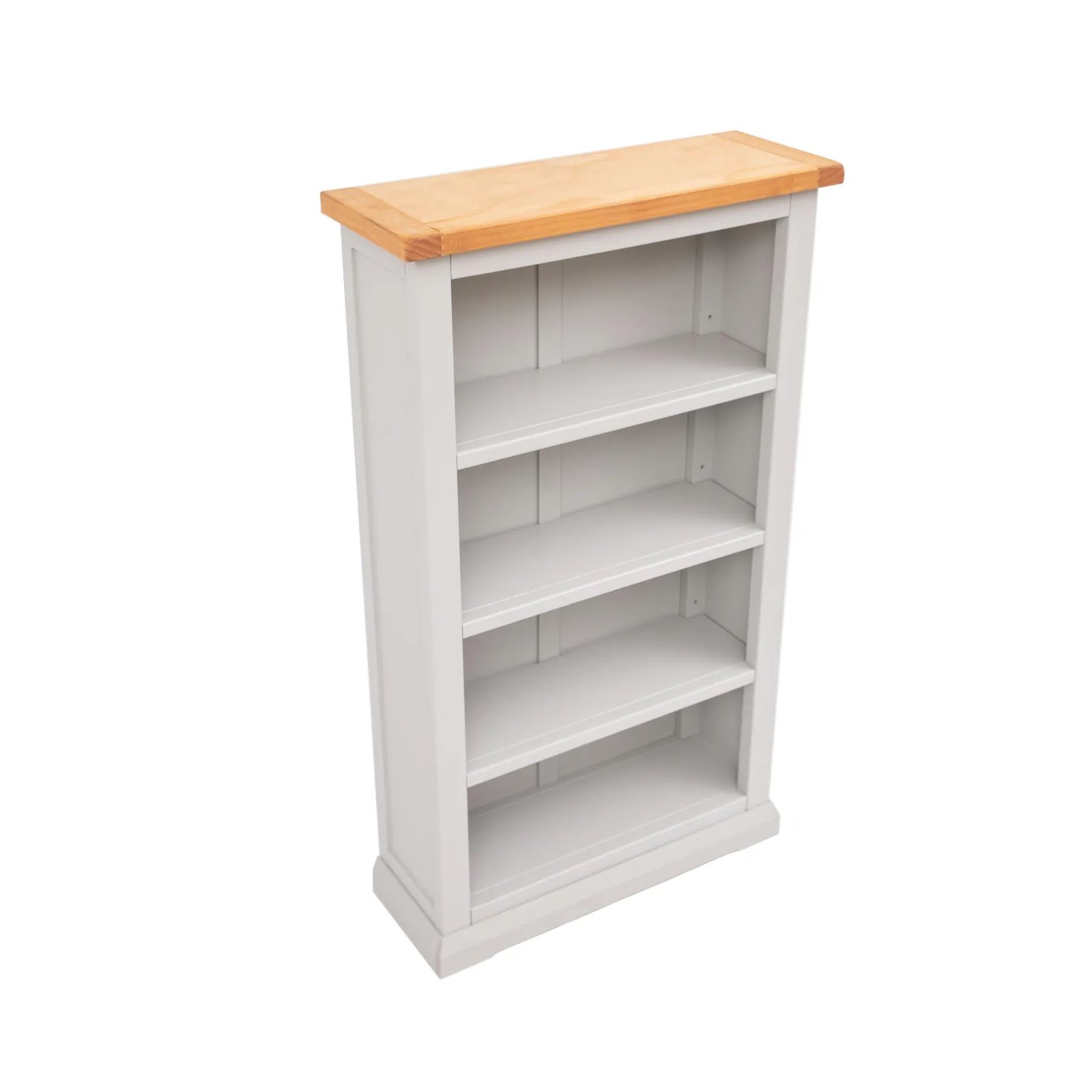 Cabinet Bits Bookcase with plinth 120x70x25cm in Light Grey 3