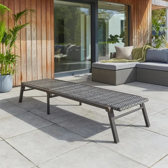 Malta Rattan Effect Sun Lounger 3