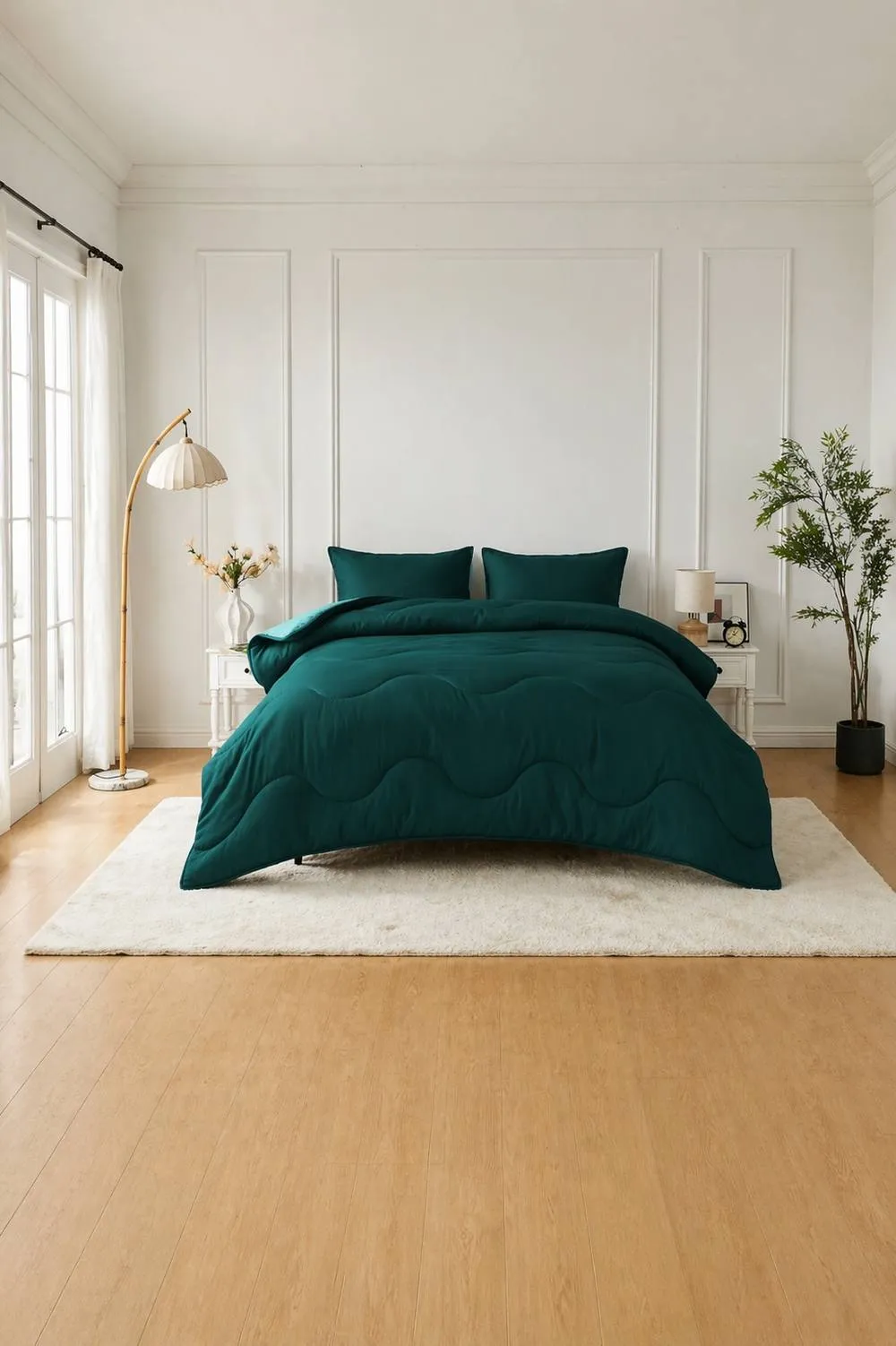 Dyzi 10.5 Tog Supersoft Microfibre Duvet - Coverless or Covered Set in Green