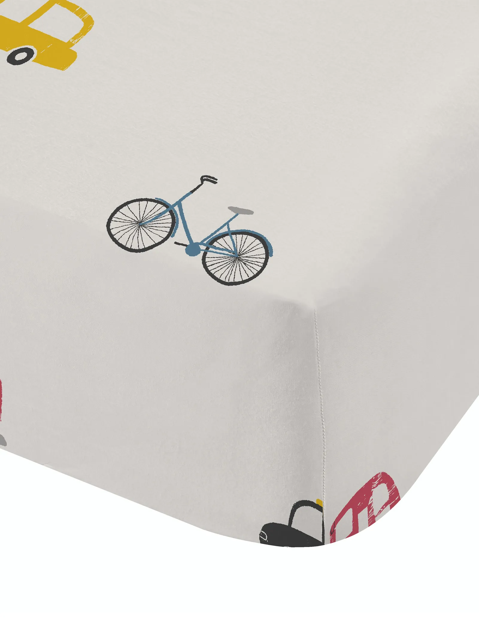 Bianca 'Transport' Cotton Fitted Sheet in White 2