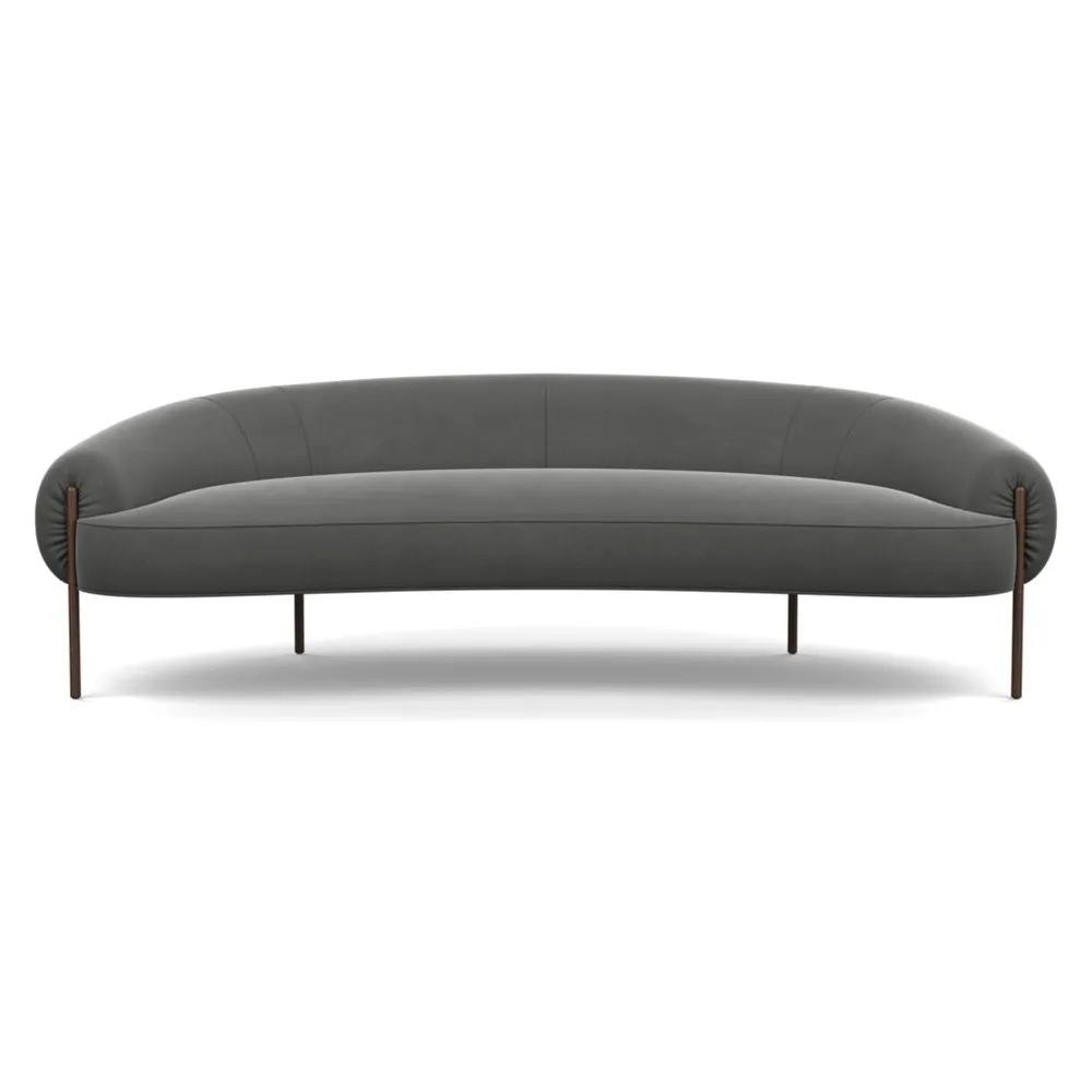 Heal's Isola 3 Seater Sofa Nobilis Velvet Dolphin Bronze Feet 1