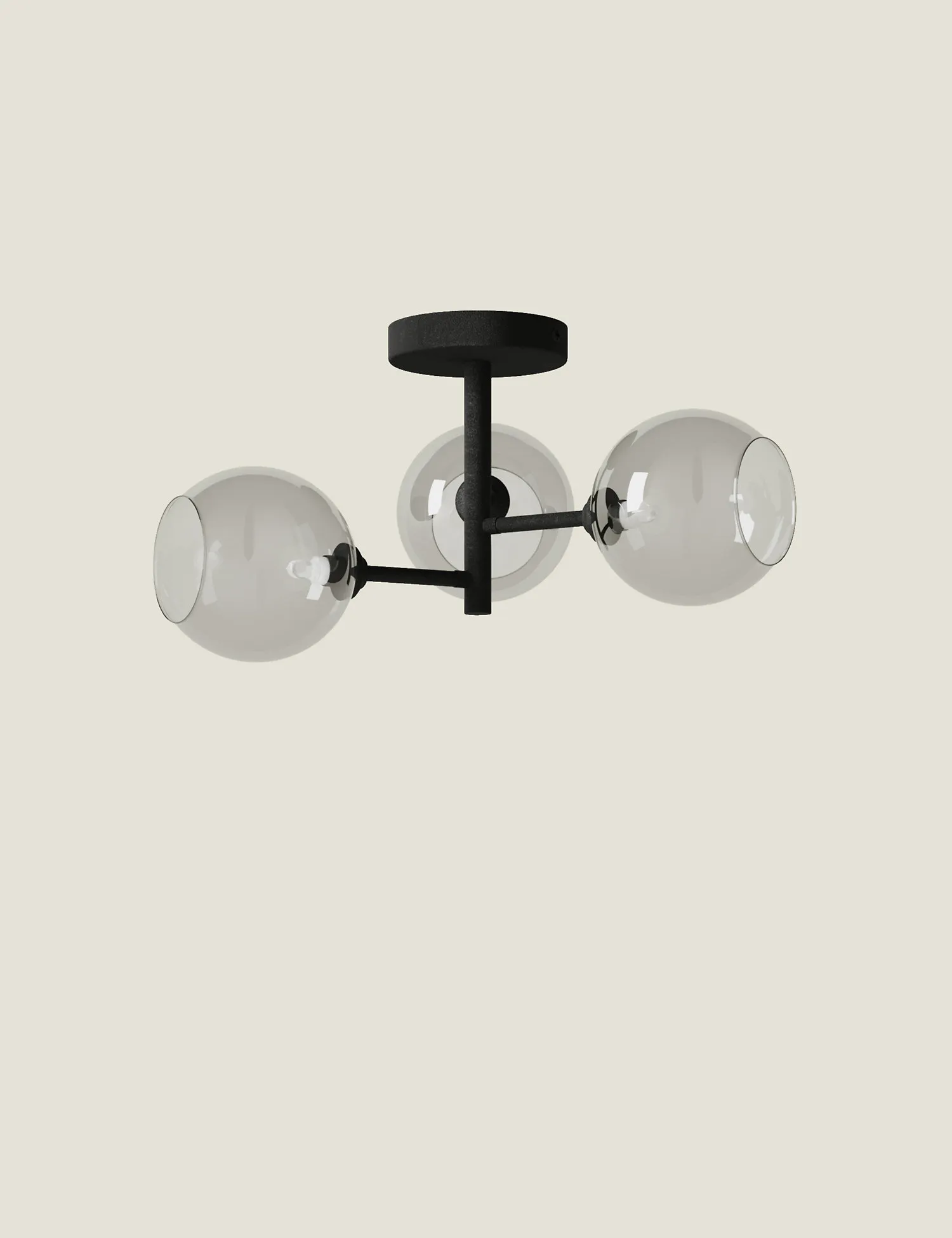 M&S 3 Light Globe Flush Ceiling Light