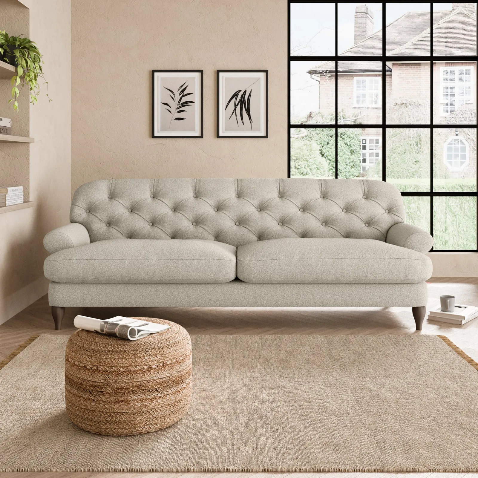 Canterbury Cosy Marl 4 Seater Sofa Cosy Marl Chateau Grey