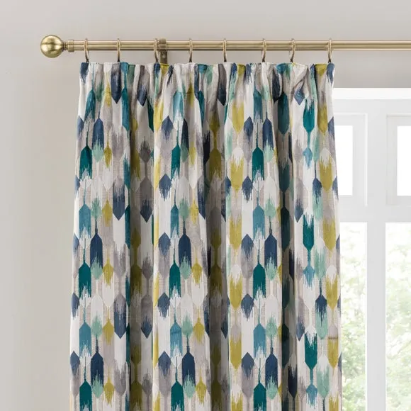 Kelso Cut Velvet Pencil Pleat Curtains 1