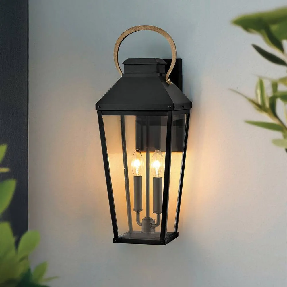 Netlighting Hinkley Dawson Outdoor Wall Lantern Black Burnished Bronze IP44 2x E14 2