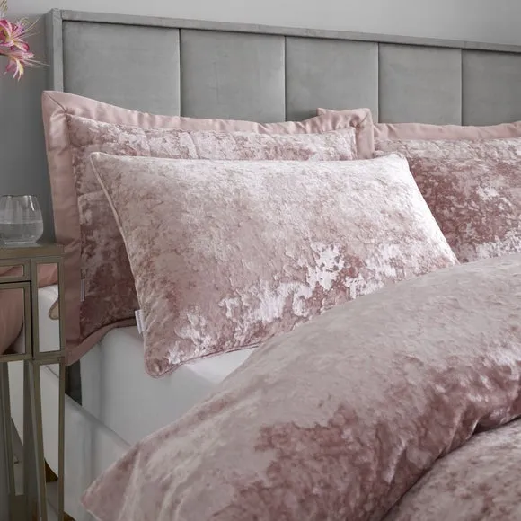 Catherine Lansfield Crushed Velvet Duvet Cover and Pillowcase Set 2