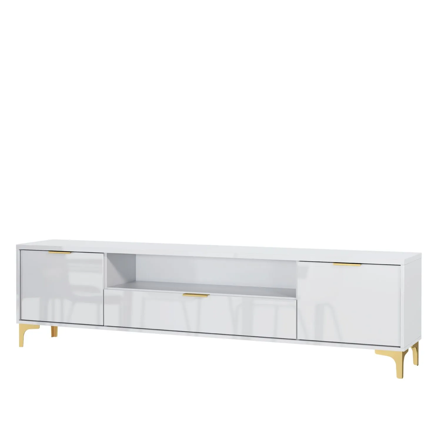 Creative Furniture Goldline Gloss TV Unit 200cm - Sleek Full-Gloss Design in White or Black 6