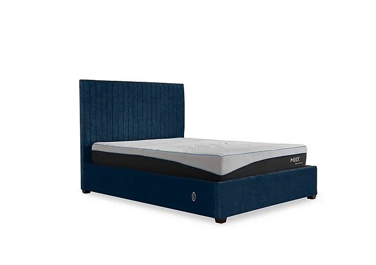 Sam 133cm Headboard Electric Ottoman Bed Frame - Double - Kashmir Midnight