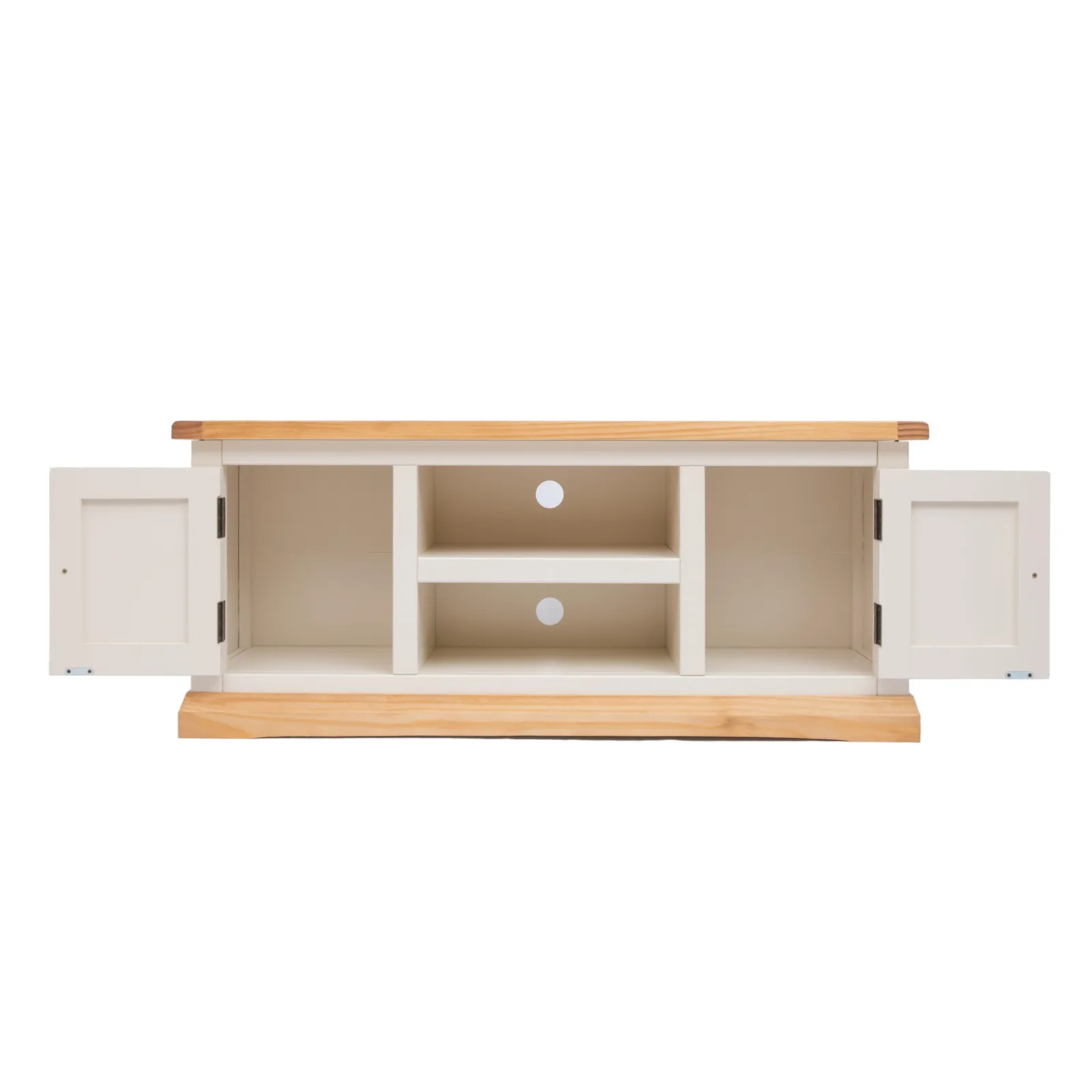Cabinet Bits Trevi Off-White 2 Door TV Cabinet Wood Knob 4
