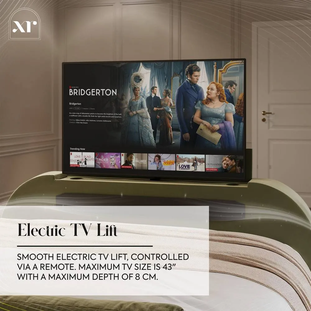 X Rocker Maisie 5.1 Ottoman TV Lift Bed, Surround Sound & App Controlled LED in Olive 5