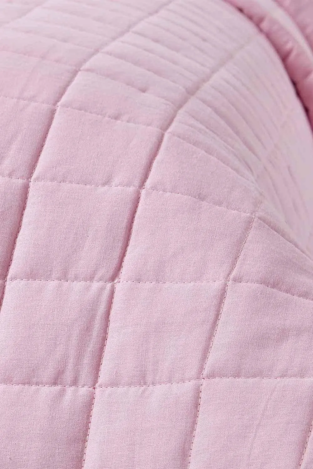 Homescapes Cotton Quilted Reversible Bedspread in Pink 5