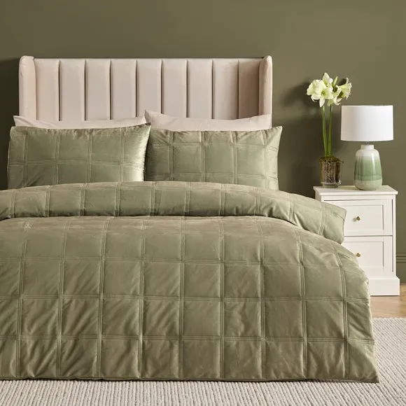 Soiree Brighton Square Duvet Cover & Pillowcase Set 1