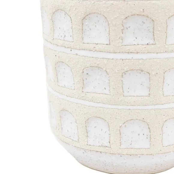 Crossland Grove Metz Ceramic Graphic Vase 150X150X265Mm, Brown 3