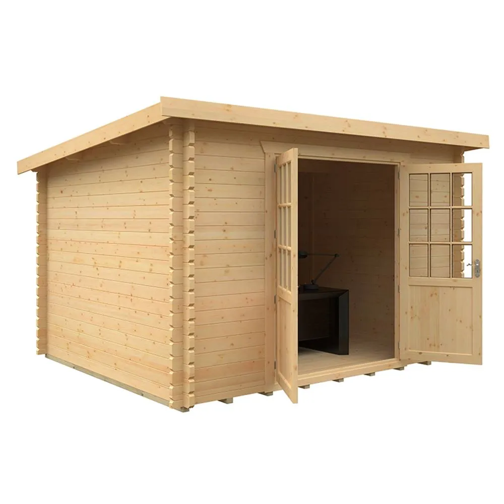 Buttercup Farm 12x10w The Kingsley Plus 44mm Cabin - L355 x W295 x H232.8 cm in Natural 2