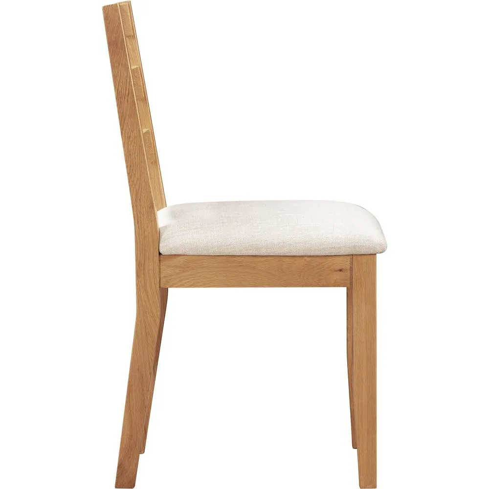 Seconique Cambridge Dining Chair (X2 Per Box) - Honey/Oat Fabric in Light Brown 3