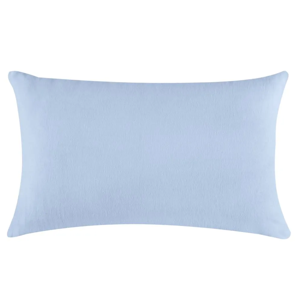 Smart Living Brushed Cotton Bed Linen Fitted Bedsheet or Pillowcase Pair Non Iron in Blue 2