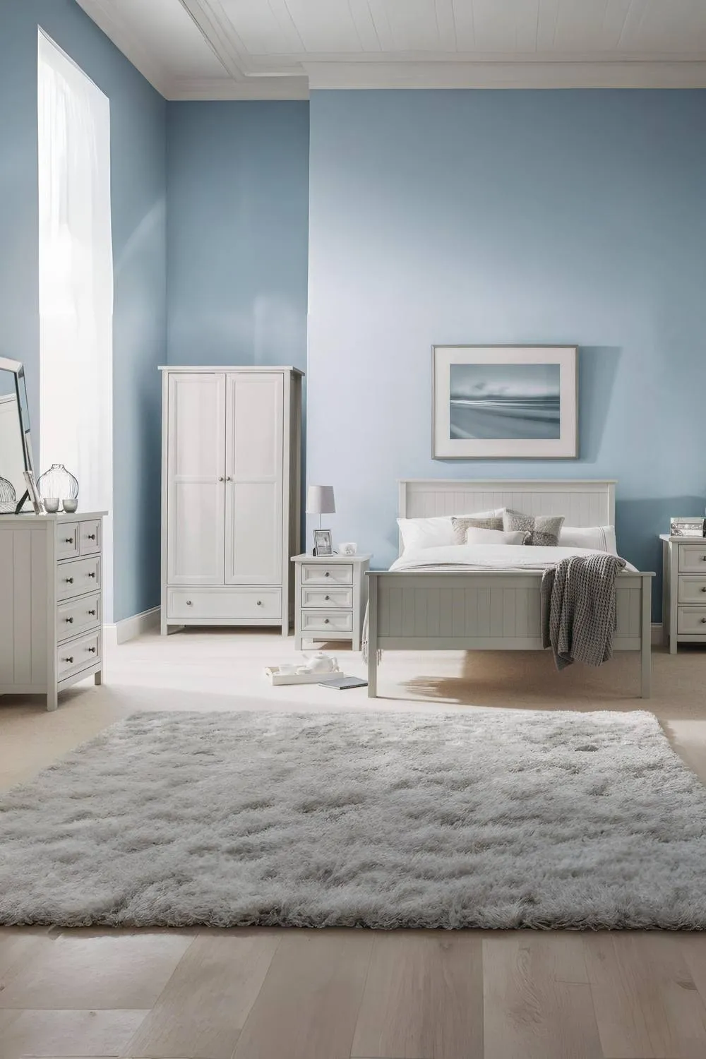 Julian Bowen Maine 5 Drawer Tall Chest in Light Grey 2