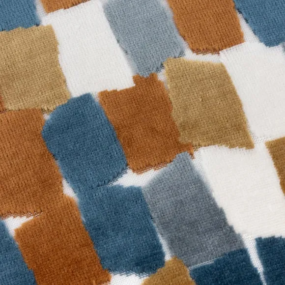 Furn. Metro Blocks Velvet Square Cushion 2