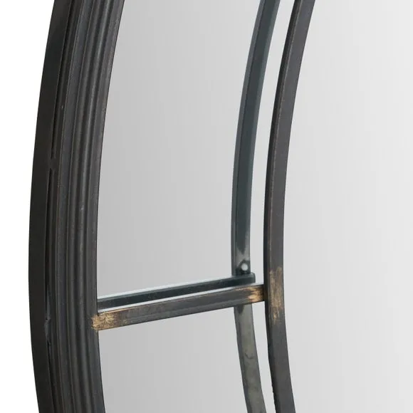 Antique Bronze Metal Round Wall Mirror 2