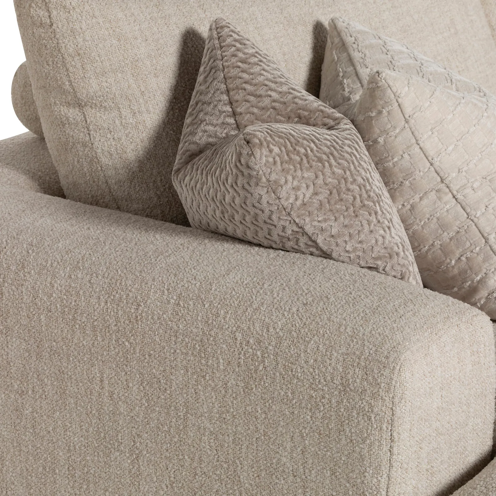Lomax Lhf Large Chaise Corner Modular Sofa With Table, Neutral Fabric | Barker & Stonehouse 6