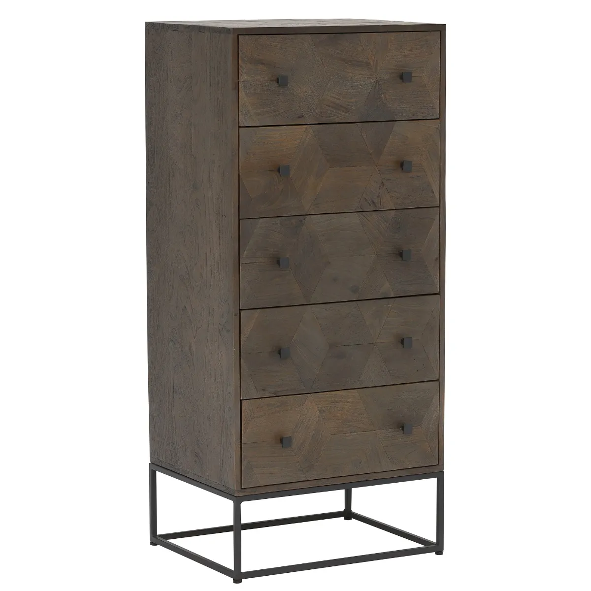 Mojave 5 Drawer Chest, Mango Wood