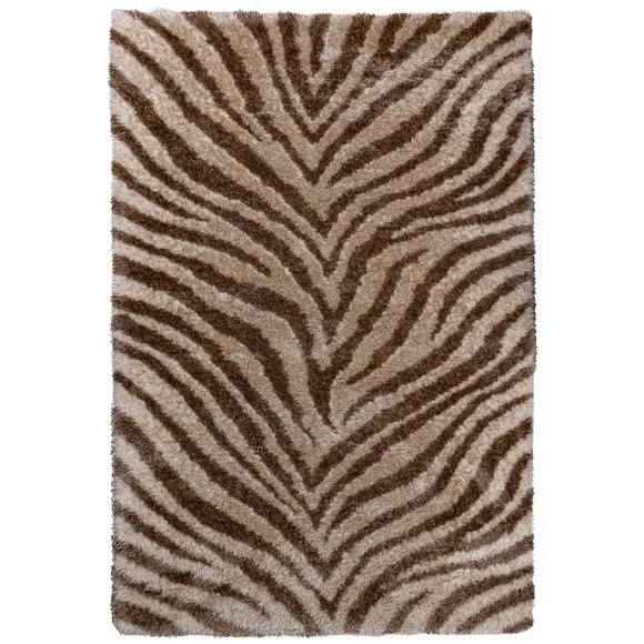 Indulgence Zebra Luxe Shaggy rug 5