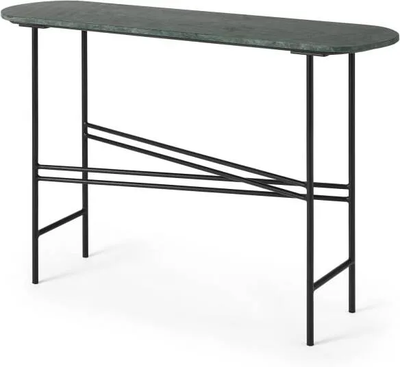 Ailish Console Table, Green Marble