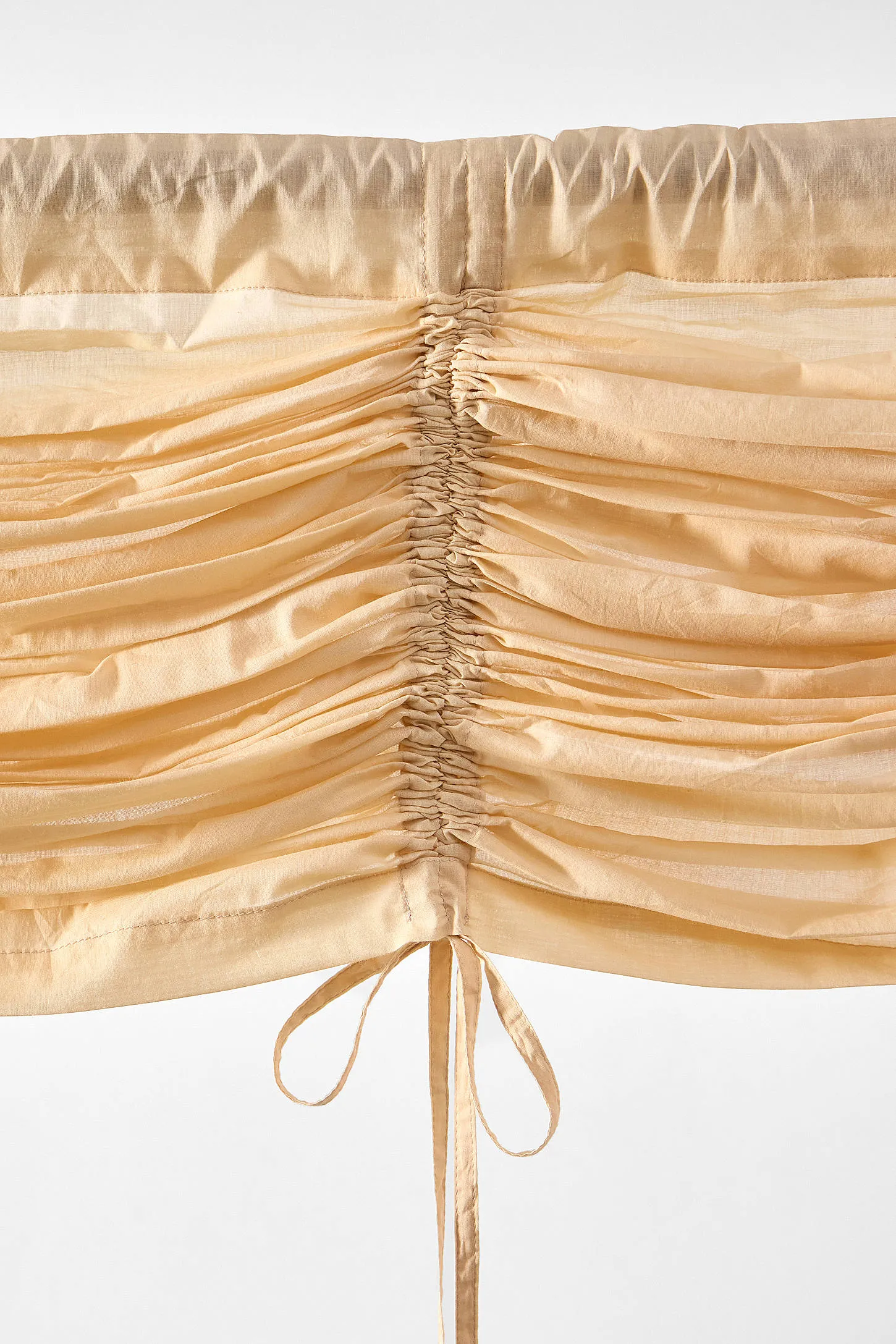 Ecru Tied Valance Curtain - Ecru 5