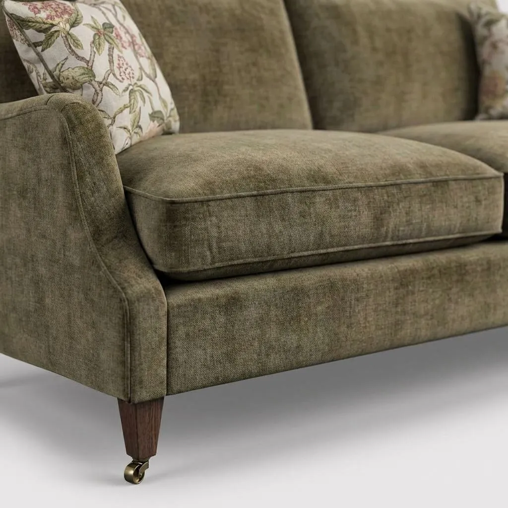 English Heritage Quarry 26 Medium Sofa- Pre-Set Scatters, Green Fabric | Barker & Stonehouse 2
