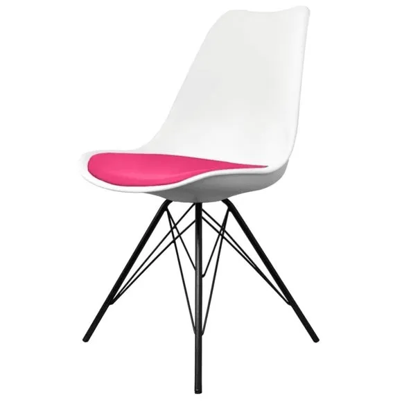 Fusion Living Soho White Plastic Dining Chair 2