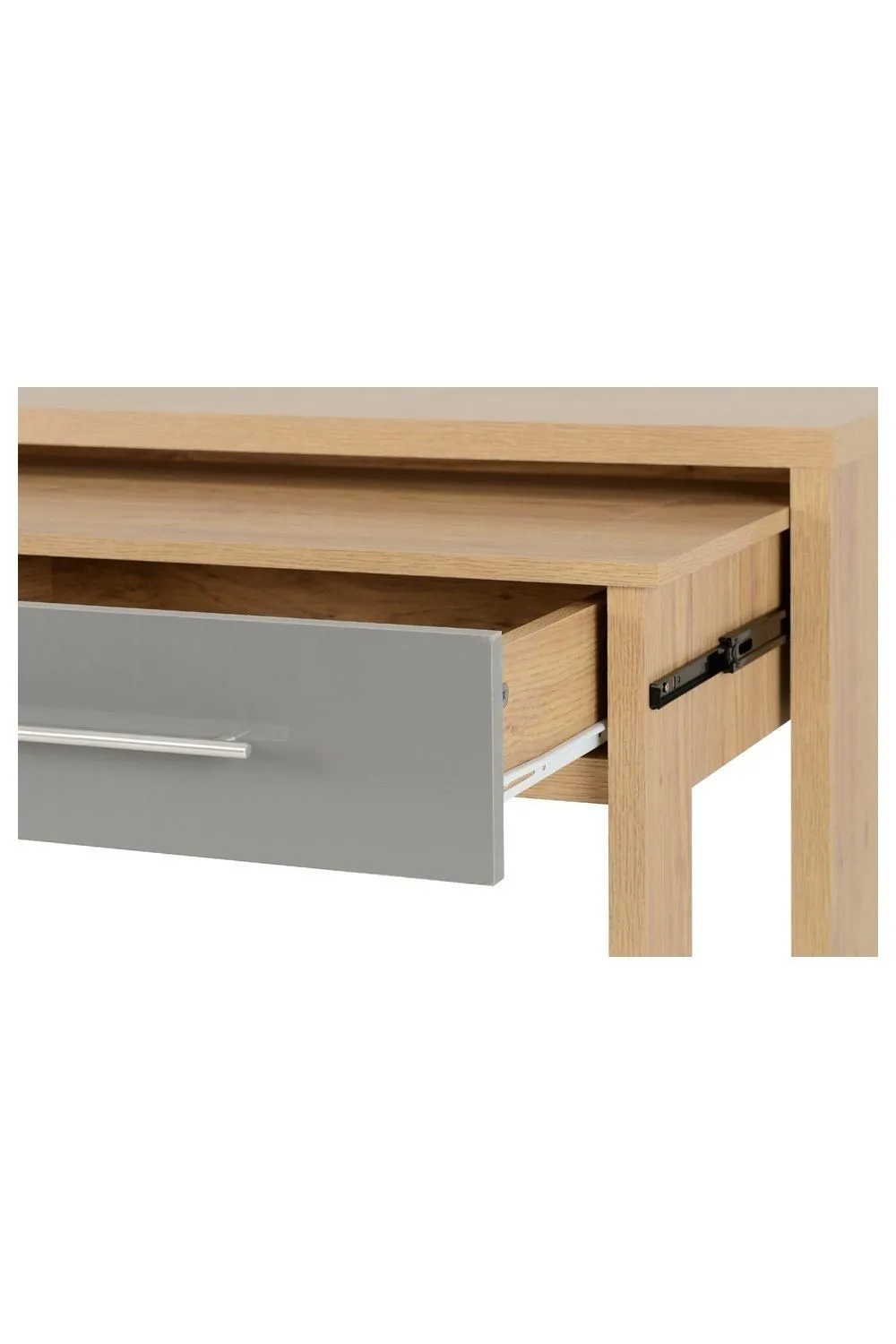Seconique Seville 2 Drawer Slider Desk in Grey 5