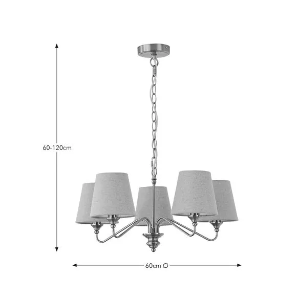 Enid Metal 5 Light Chandelier 5