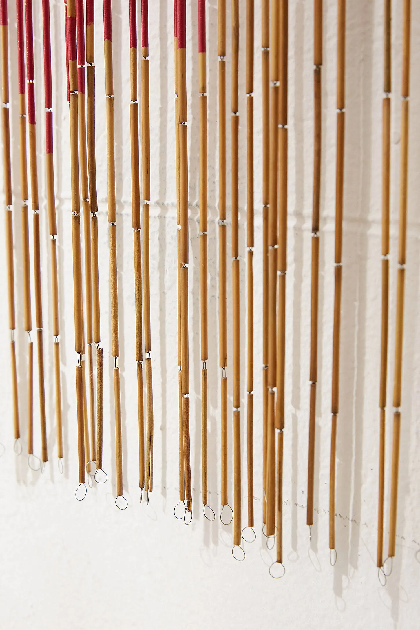 Rosa Floral Bamboo Beaded Curtain - Neutral 4