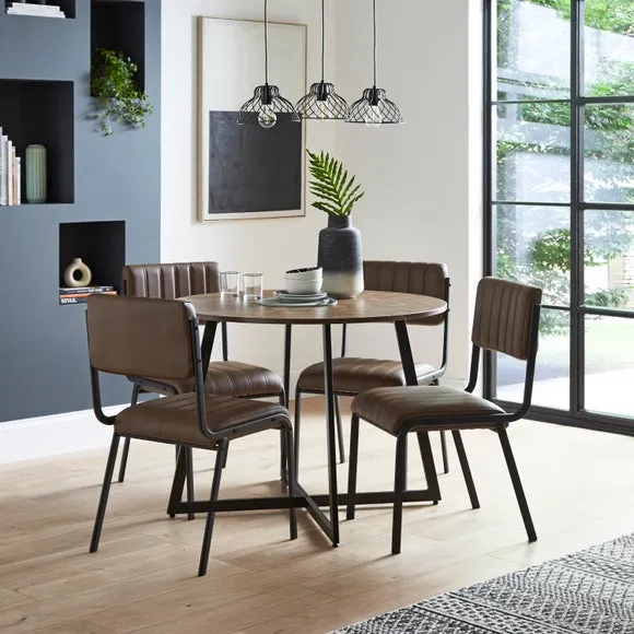 Rhys Set of 2 Dining Chairs, Faux Leather 2