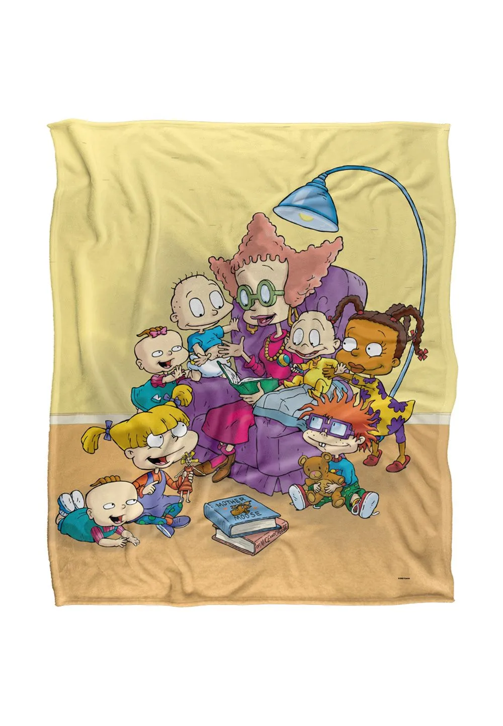 Rugrats Get Caught Reading Silky Touch Super Soft Throw Blanket 152 X 127 cm in White